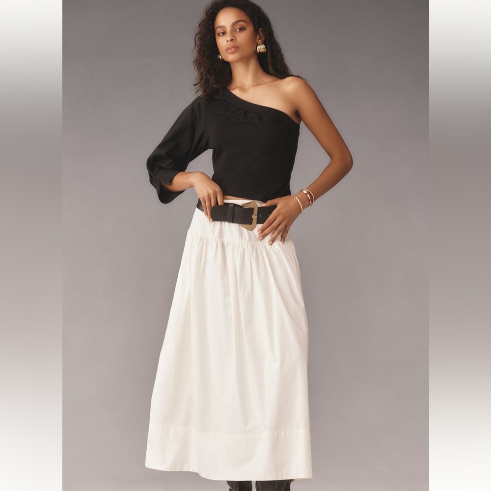 By Anthropologie one shoulder puff sleeve top - Picture 5 of 13